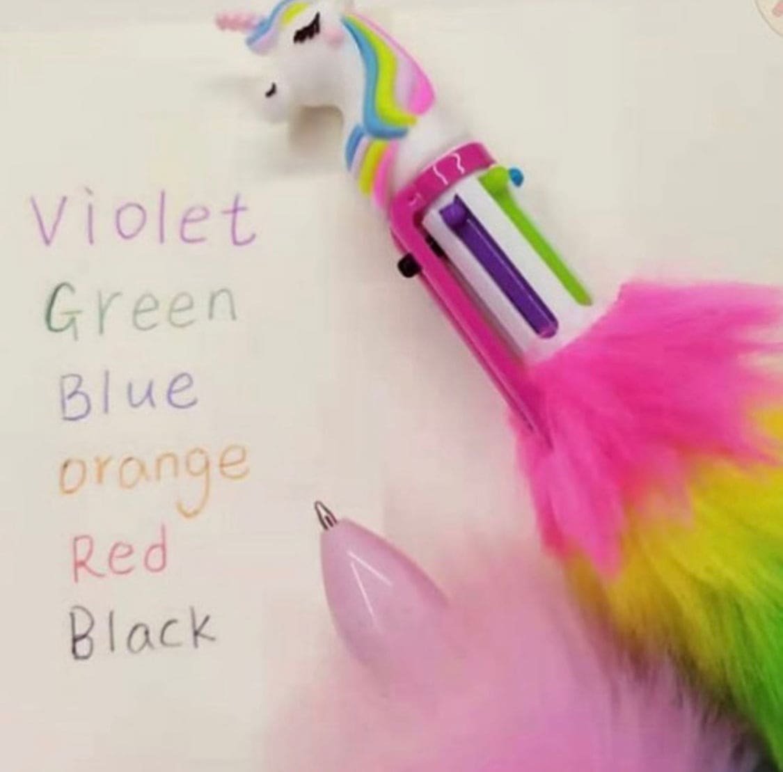 Unicorn Feather Ball Point Pen, Plush Cute Multicolor Office Signature Pen, Romantic Stationery Gift Unicorn Feather Ball Point Pen, Plush Cute Multicolor Office Signature Pen, Romantic Stationery Gift